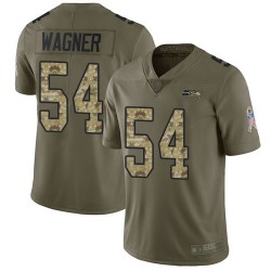Limited Men's Bobby Wagner Olive/Camo Jersey - #54 Football Seattle Seahawks 2017 Salute to Service