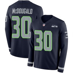Limited Men's Bradley McDougald Navy Blue Jersey - #30 Football Seattle Seahawks Therma Long Sleeve