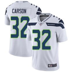Limited Men's Chris Carson White Road Jersey - #32 Football Seattle Seahawks Vapor Untouchable