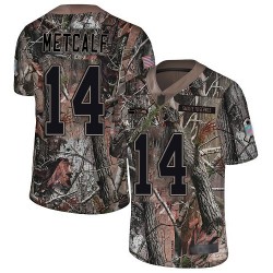 Limited Men's D.K. Metcalf Camo Jersey - #14 Football Seattle Seahawks Rush Realtree