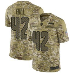 Limited Men's Delano Hill Camo Jersey - #42 Football Seattle Seahawks 2018 Salute to Service