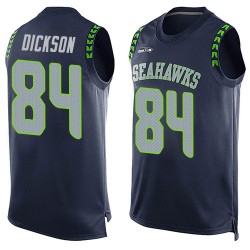 Limited Men's Ed Dickson Navy Blue Jersey - #84 Football Seattle Seahawks Player Name & Number Tank Top