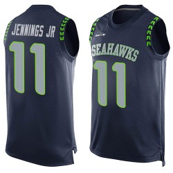 Limited Men's Gary Jennings Jr. Navy Blue Jersey - #11 Football Seattle Seahawks Player Name & Number Tank Top