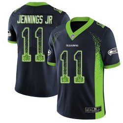 Limited Men's Gary Jennings Jr. Navy Blue Jersey - #11 Football Seattle Seahawks Rush Drift Fashion