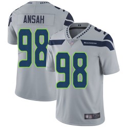 Limited Men's Ezekiel Ansah Grey Alternate Jersey - #98 Football Seattle Seahawks Vapor Untouchable