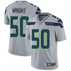 Limited Men's K.J. Wright Grey Alternate Jersey - #50 Football Seattle Seahawks Vapor Untouchable