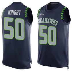 Limited Men's K.J. Wright Navy Blue Jersey - #50 Football Seattle Seahawks Player Name & Number Tank Top