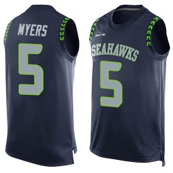 Limited Men's Jason Myers Navy Blue Jersey - #5 Football Seattle Seahawks Player Name & Number Tank Top