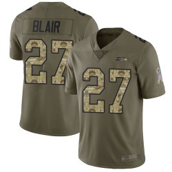 Limited Men's Marquise Blair Olive/Camo Jersey - #27 Football Seattle Seahawks 2017 Salute to Service