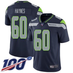 Limited Men's Phil Haynes Navy Blue Home Jersey - #60 Football Seattle Seahawks 100th Season Vapor Untouchable