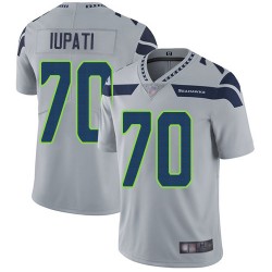 Limited Men's Mike Iupati Grey Alternate Jersey - #70 Football Seattle Seahawks Vapor Untouchable