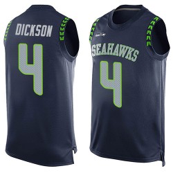 Limited Men's Michael Dickson Navy Blue Jersey - #4 Football Seattle Seahawks Player Name & Number Tank Top