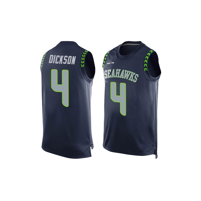 Limited Men's Michael Dickson Navy Blue Jersey - #4 Football Seattle  Seahawks Player Name & Number Tank Top Size 40/M