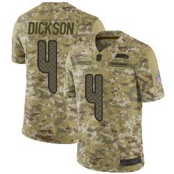 Limited Men's Michael Dickson Camo Jersey - #4 Football Seattle Seahawks 2018 Salute to Service