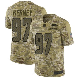 Limited Men's Patrick Kerney Camo Jersey - #97 Football Seattle Seahawks 2018 Salute to Service
