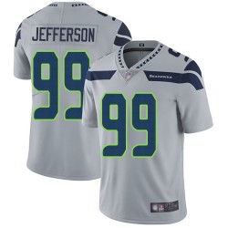 Limited Men's Quinton Jefferson Grey Alternate Jersey - #99 Football Seattle Seahawks Vapor Untouchable