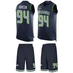 Limited Men's Rasheem Green Navy Blue Jersey - #94 Football Seattle Seahawks Tank Top Suit