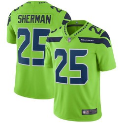 Limited Men's Richard Sherman Green Jersey - #25 Football Seattle Seahawks Rush Vapor Untouchable