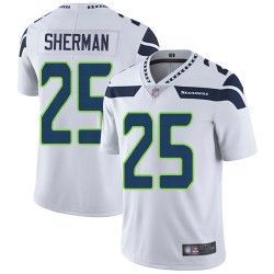 Limited Men's Richard Sherman White Road Jersey - #25 Football Seattle Seahawks Vapor Untouchable