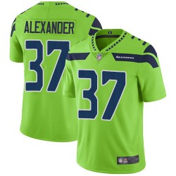 Limited Men's Shaun Alexander Green Jersey - #37 Football Seattle Seahawks Rush Vapor Untouchable