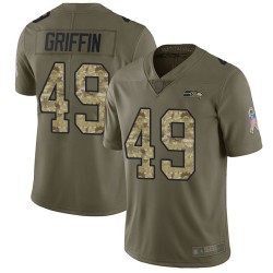 Limited Men's Shaquem Griffin Olive/Camo Jersey - #49 Football Seattle Seahawks 2017 Salute to Service