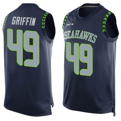 Limited Men's Shaquem Griffin Navy Blue Jersey - #49 Football Seattle Seahawks Player Name & Number Tank Top