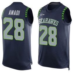 Limited Men's Ugo Amadi Navy Blue Jersey - #28 Football Seattle Seahawks Player Name & Number Tank Top
