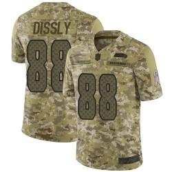 Limited Men's Will Dissly Camo Jersey - #88 Football Seattle Seahawks 2018 Salute to Service