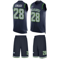 Limited Men's Ugo Amadi Navy Blue Jersey - #28 Football Seattle Seahawks Tank Top Suit