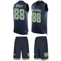 Limited Men's Will Dissly Navy Blue Jersey - #88 Football Seattle Seahawks Tank Top Suit