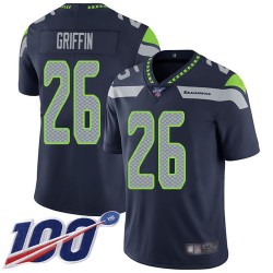 Limited Men's Shaquill Griffin Navy Blue Home Jersey - #26 Football Seattle Seahawks 100th Season Vapor Untouchable