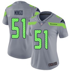 Limited Women's Barkevious Mingo Silver Jersey - #51 Football Seattle Seahawks Inverted Legend