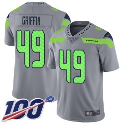 Limited Men's Shaquem Griffin Silver Jersey - #49 Football Seattle Seahawks 100th Season Inverted Legend