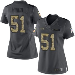 Limited Women's Barkevious Mingo Black Jersey - #51 Football Seattle Seahawks 2016 Salute to Service