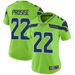 Limited Women's C. J. Prosise Green Jersey - #22 Football Seattle Seahawks Rush Vapor Untouchable
