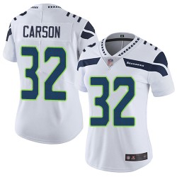 Limited Women's Chris Carson White Road Jersey - #32 Football Seattle Seahawks Vapor Untouchable