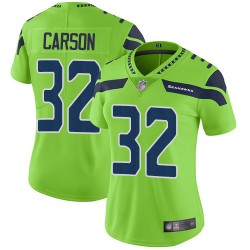 Limited Women's Chris Carson Green Jersey - #32 Football Seattle Seahawks Rush Vapor Untouchable
