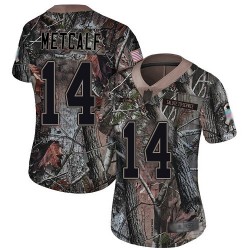 Limited Women's D.K. Metcalf Camo Jersey - #14 Football Seattle Seahawks Rush Realtree