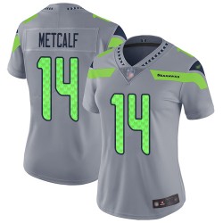 Limited Women's D.K. Metcalf Silver Jersey - #14 Football Seattle Seahawks Inverted Legend