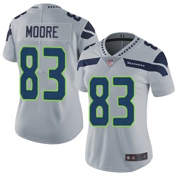 Limited Women's David Moore Grey Alternate Jersey - #83 Football Seattle Seahawks Vapor Untouchable