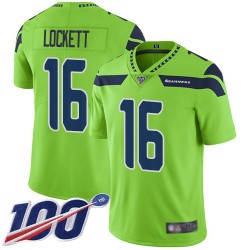 Limited Men's Tyler Lockett Green Jersey - #16 Football Seattle Seahawks 100th Season Rush Vapor Untouchable