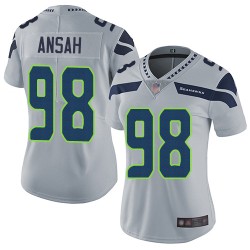 Limited Women's Ezekiel Ansah Grey Alternate Jersey - #98 Football Seattle Seahawks Vapor Untouchable