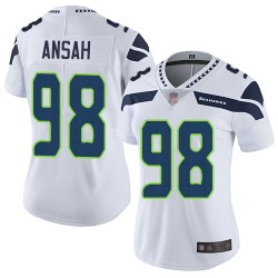 Limited Women's Ezekiel Ansah White Road Jersey - #98 Football Seattle Seahawks Vapor Untouchable