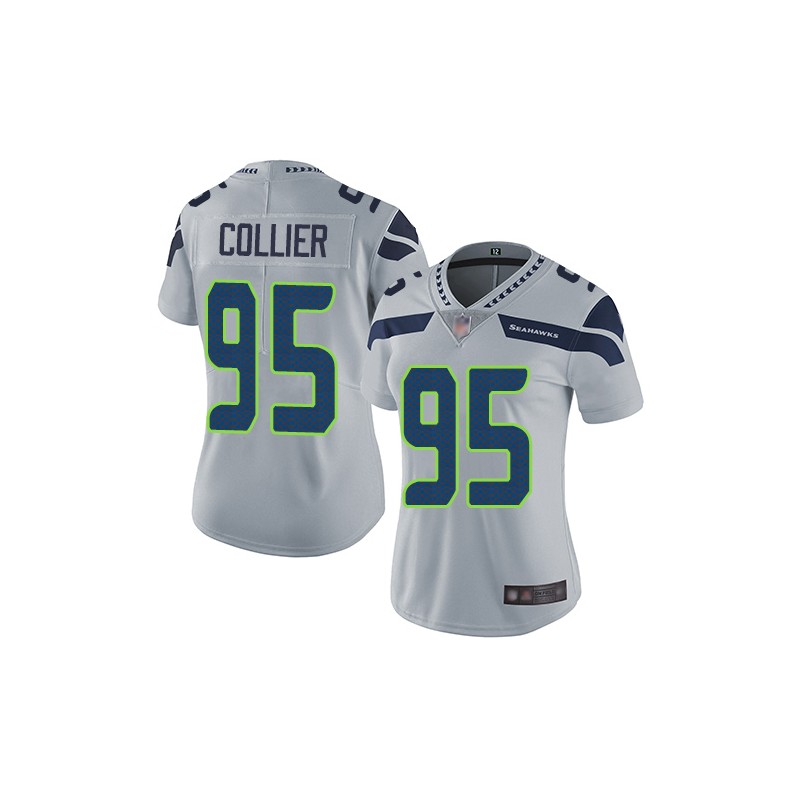 سعر اف جي Seahawks #95 L.J. Collier White Women's Stitched Football 100th Season Vapor Limited Jersey سعر اف جي