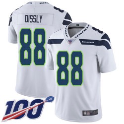 Limited Men's Will Dissly White Road Jersey - #88 Football Seattle Seahawks 100th Season Vapor Untouchable