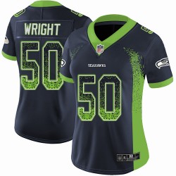 Limited Women's K.J. Wright Navy Blue Jersey - #50 Football Seattle Seahawks Rush Drift Fashion
