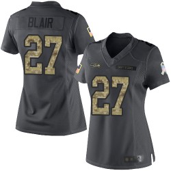 Limited Women's Marquise Blair Black Jersey - #27 Football Seattle Seahawks 2016 Salute to Service