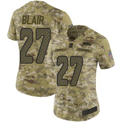 Limited Women's Marquise Blair Camo Jersey - #27 Football Seattle Seahawks 2018 Salute to Service