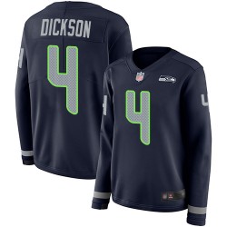 Limited Women's Michael Dickson Navy Blue Jersey - #4 Football Seattle Seahawks Therma Long Sleeve