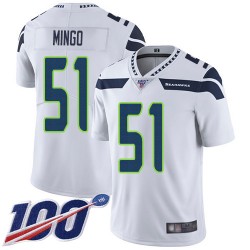 Limited Men's Barkevious Mingo White Road Jersey - #51 Football Seattle Seahawks 100th Season Vapor Untouchable